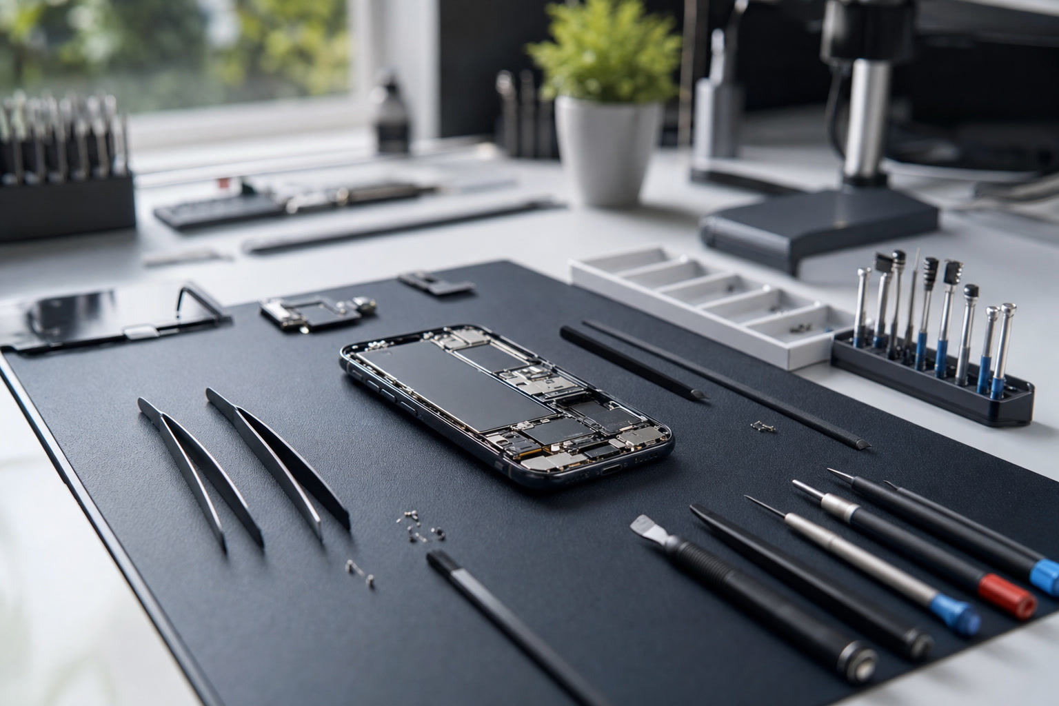 Device repair workshop in Abu Dhabi